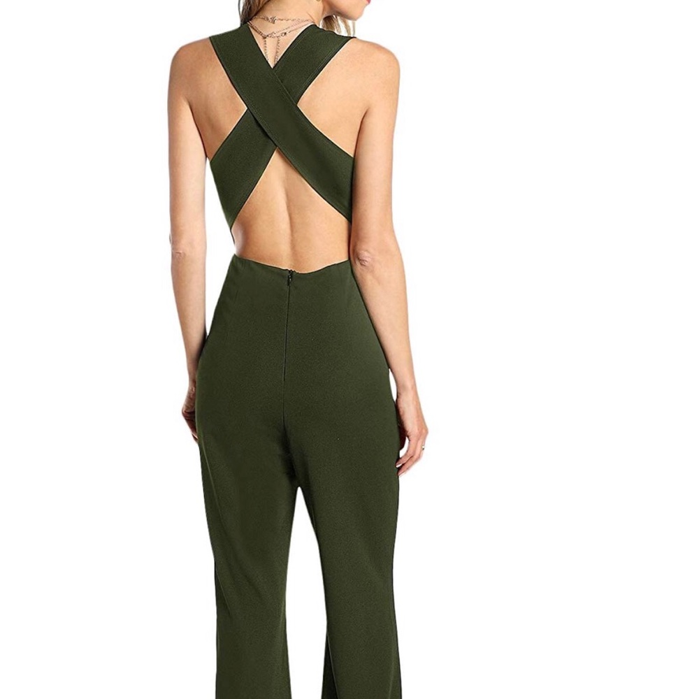 Olive green romper
